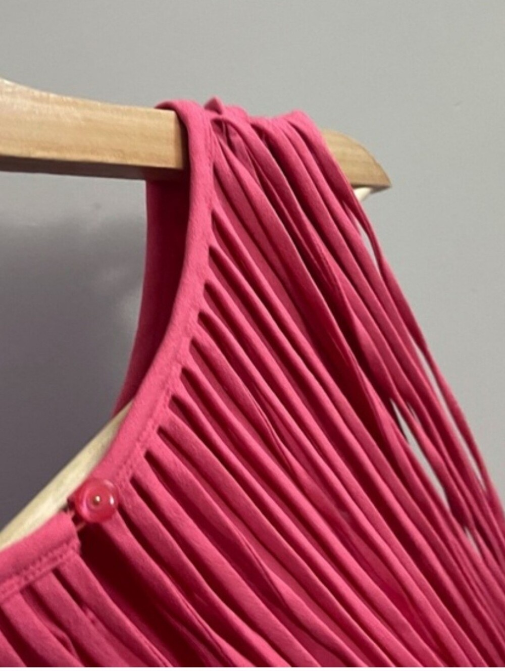 Trina Turk Pink Fringe Tank Top - Sleeveless Summer Top - Picture 4 of 5